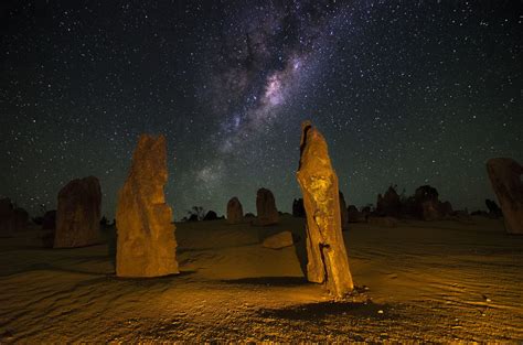 Milky Way Over The Pinnacles Western Australia Stargazing Western