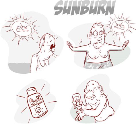 Funny Sunburn Illustrations Royalty Free Vector Graphics And Clip Art