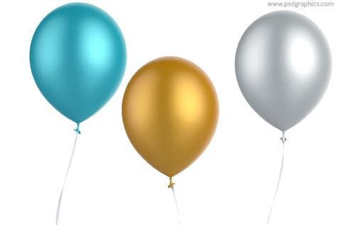 Colorful Balloons Isolated Psd Template Psdgraphics