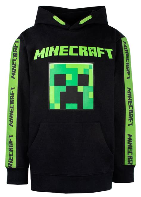 Minecraft Green Creeper Hoodie Black Fringoo