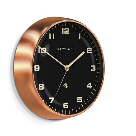 Newgate Chrysler Wall Clock Radial Copper 40cm Black By Design