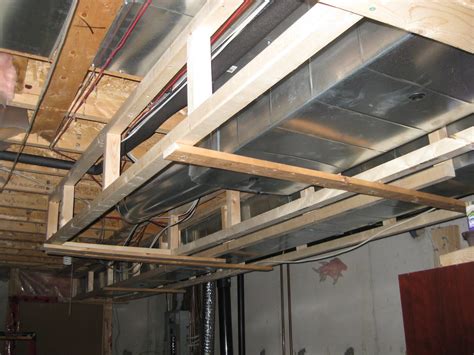 Basement Project March 27 28 Ductwork Framing Started