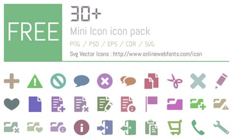30 Mini Icon Icons Packs Free Downloads Onlinewebfontscom