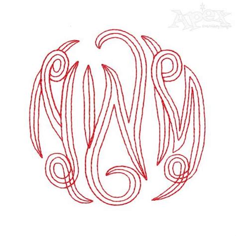 Apex Round Bean Monogram Embroidery Font Apex Monogram Designs And Fonts