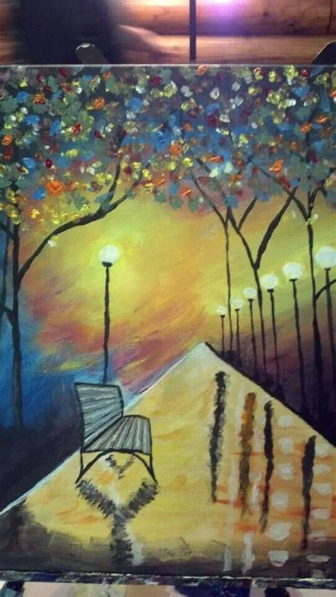 This painting was done on a 30x 40 gallery wrapped stretched canvas with 1 1/2 sides. Made at Wine and Canvas 2012 | Art, Wine and canvas, Painting