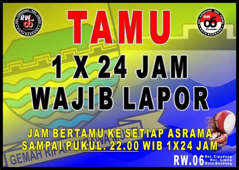 Tamu wajib lapor symbole ( 12 ). 20+ Koleski Terbaru Stiker 1x24 Jam Tamu Wajib Lapor - Sticker Fans