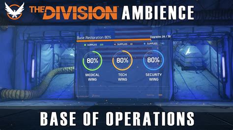 The Division Base Of Operations Ambience AMSR Focus Deep Work Studying YouTube