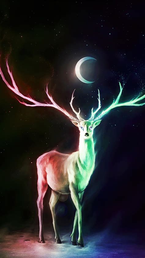 Fantasy Deer Wallpaper Backiee