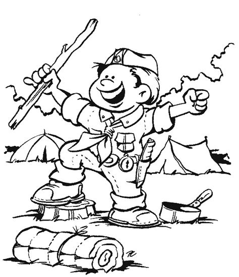 kleurplaten en zo » Kleurplaten van scouting