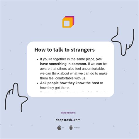 How To Talk To Strangers Deepstash