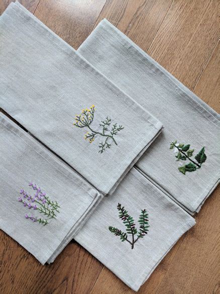 Hand Embroidered Tea Towels