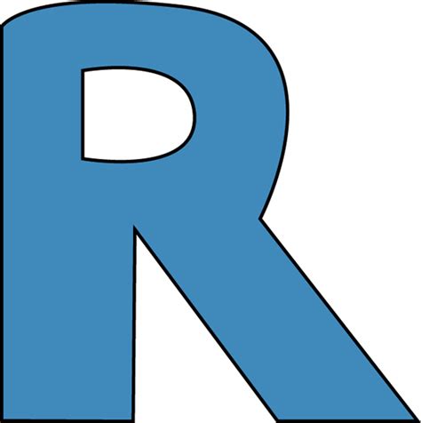 Blue Alphabet Letter R Clip Art Blue Alphabet Letter R Image