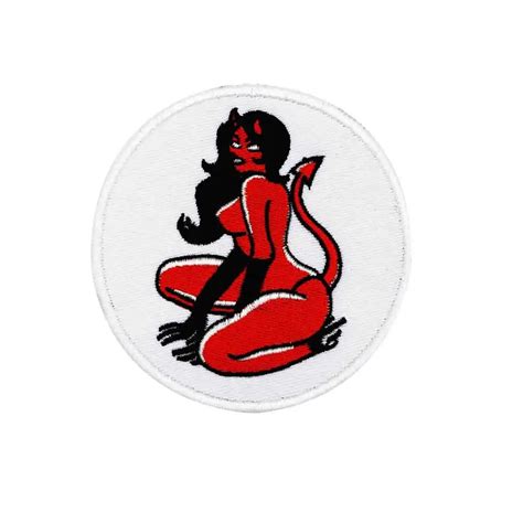 Devil Lady Patch Embroidered Punk Biker Patches Clothes Stickers