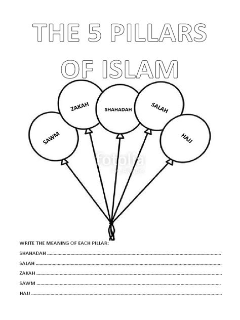 The 5 Pillars Of Islam Worksheet Pdf Pdf
