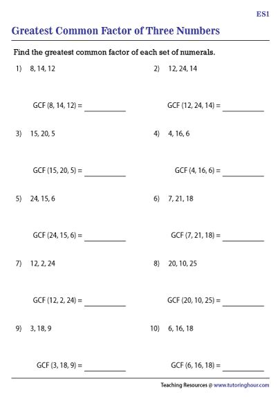 Gcf And Lcm Live Worksheets Worksheets Library