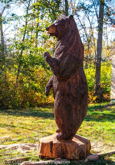 9 Ft Brown Bear Carving Custom Sculpture And Sign Company