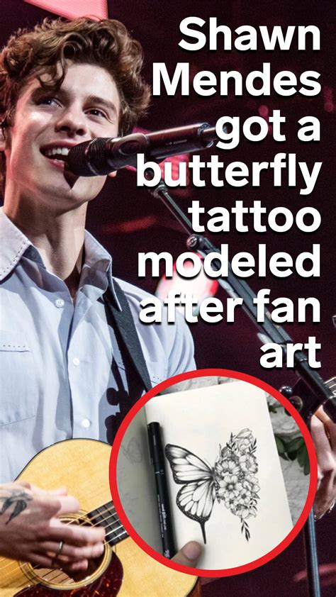 Butterfly Tattoo Shawn Mendes Trend Tattoos