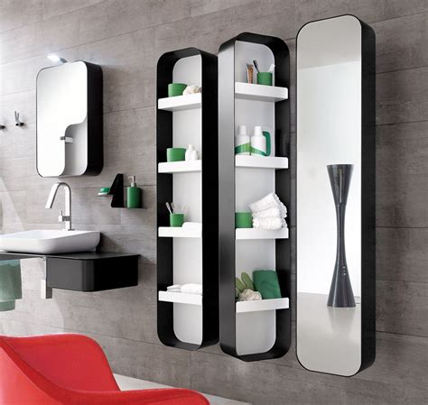 Tulip Tall Swiveling Mirrored Cabinets Stylish Bathroom Mirror