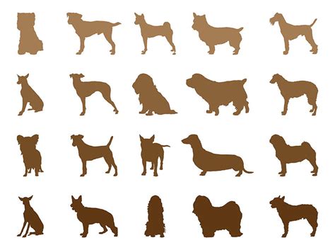 Dog Breeds Silhouettes Ai Vector Uidownload