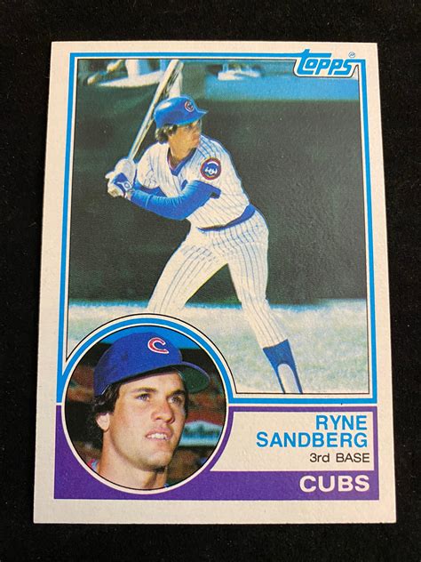 The prices shown are the lowest prices available for ryne sandberg the last time we updated. Lot - (NM-MT) 1983 Topps Ryne Sandberg Rookie #83 Baseball Card - HOF - Chicago Cubs