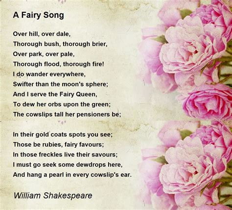 A Fairy Song A Fairy Song Poem By William Shakespeare