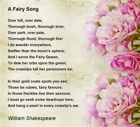 A Fairy Song Poem by William Shakespeare - Poem Hunter Comments Page 1