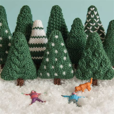 Christmas Trees 2 Knitting Pattern Pdf Natale Artigianato Ornamenti