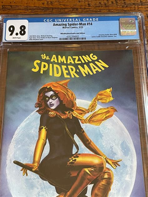 Amazing Spider Man 14 Cgc 9 8 Mike Mayhew Trade And Virgin Variant Hall East Side Comics
