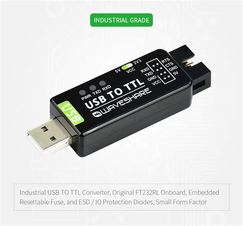 industrial usb to ttl converter original ft232rl multi protection and systems support