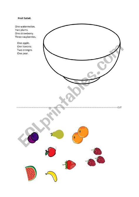 Fruit Salad Activity For Preschool