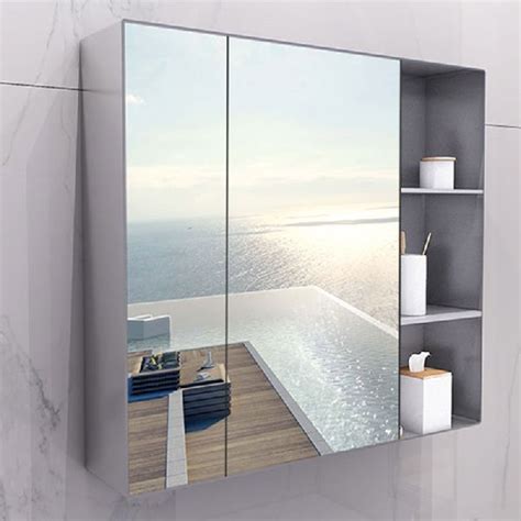 An excellent addition to any bathroom, this stainless steel bathroom mirror cabinet is a great way to keep your room clean and organised. Stainless Steel Bathroom Cabinet by Ceramics India ...