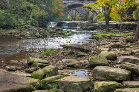 Berea Falls Ohio With Fall Colors This Stock Image Colourbox