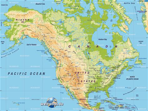 Map Of North America General Map Region Of The World