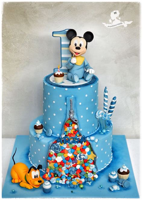 Buy 1st birthday cake from online reputed cake shop. baby Mickey And Pluto! Bébé Mickey et Pluto ...