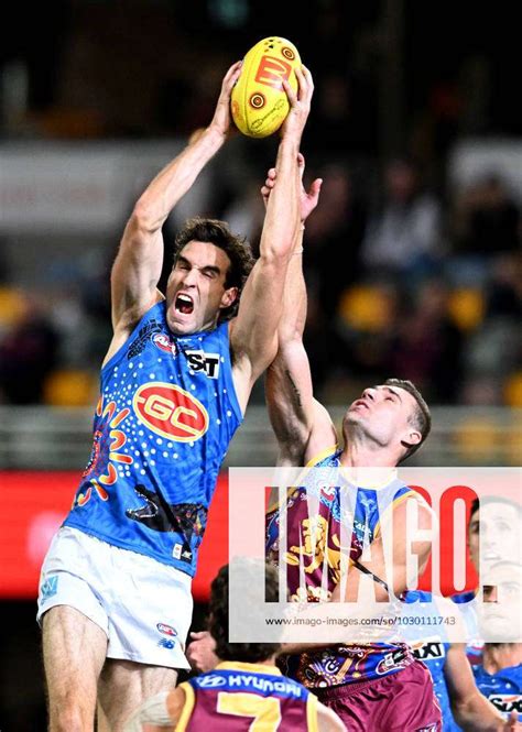 Afl Lions Suns Ben King Left Of The Suns Takes A Mark During The Afl Round 10 Match Between The