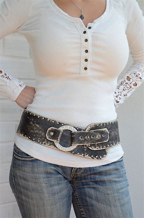 Wide Leather Belt For Women Leather Belt Womens Belt Etsy Belts For