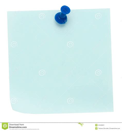 Blue Post It Note Stock Image Image Of Color Blank 44349621