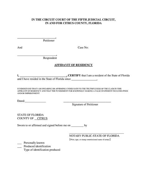 State Of Florida Residency Form Fill Out And Sign Online Dochub