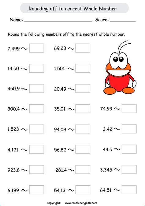 These decimals worksheets are a great resource for children in kindergarten, 1st grade, 2nd grade. Printable primary math worksheet for math grades 1 to 6 ...