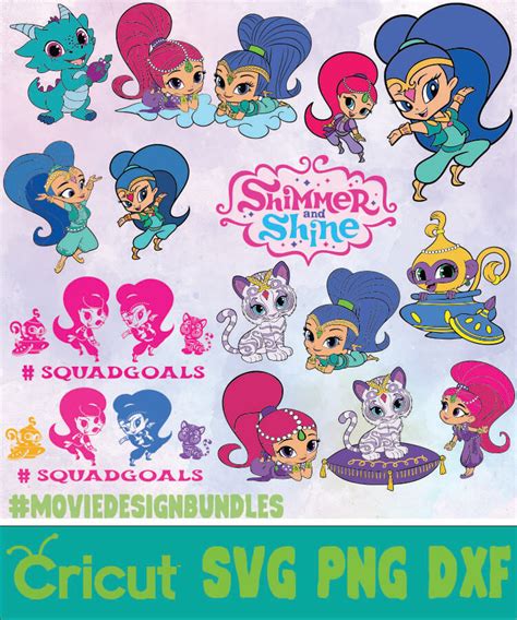 Download SHIMMER SHINE DISNEY BUNDLE SVG, PNG, DXF - Movie Design Bundles
