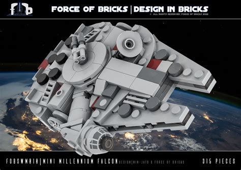 Lego Moc Mini Millennium Falcon Fobswm010 Force Of Bricks And Nin Jato