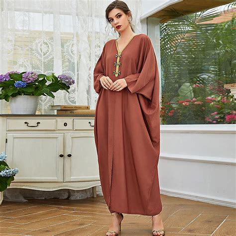 Plus Size Boubou Batwing Dubai Abaya Arabic Muslim Long Dress African Dresses For Women Ramadan