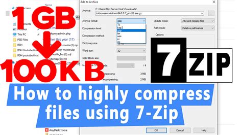 How To Highly Compress A File Using 7 Zip Step By Step ☑️ Red