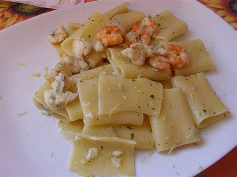 Maybe you would like to learn more about one of these? Peccati di Gola: Paccheri alla pescatrice e gamberi ...