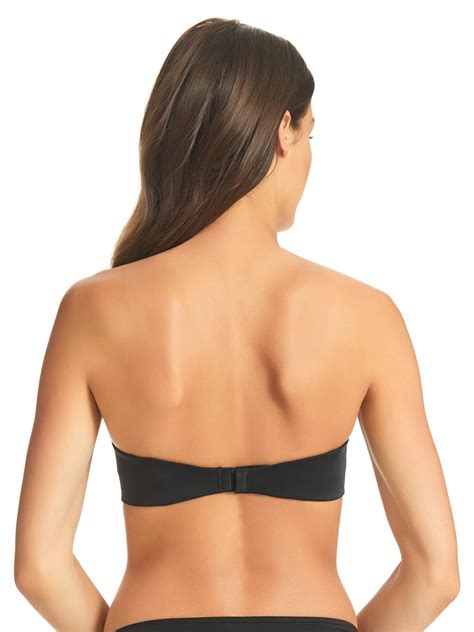 finelines refined strapless convertible bra black curvy