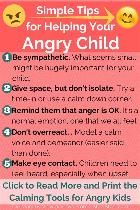 How To Help An Angry Child Calm Down Anywhere Free Printable