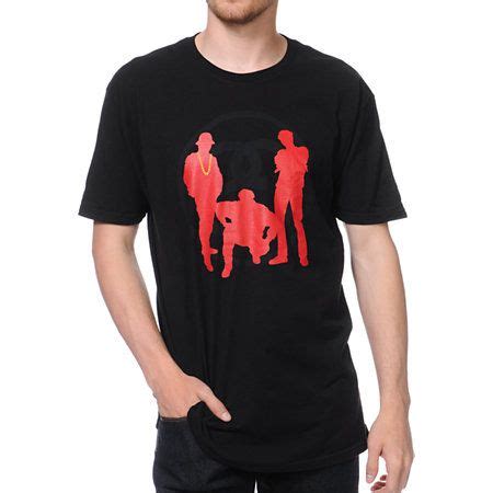 Stussy Link Posse Black Red Tee Shirt Teen Clothing Brands Popular