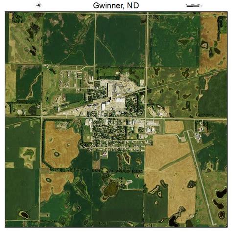 Aerial Photography Map Of Gwinner Nd North Dakota