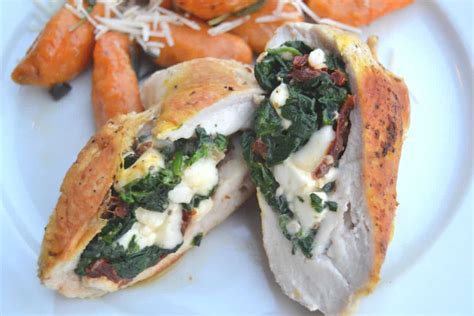 Gefüllte Hähnchenbrust mit Feta und Spinat