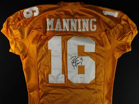 Peyton Manning Signed Tennessee Game Issue Jersey Jsa Loa Pristine